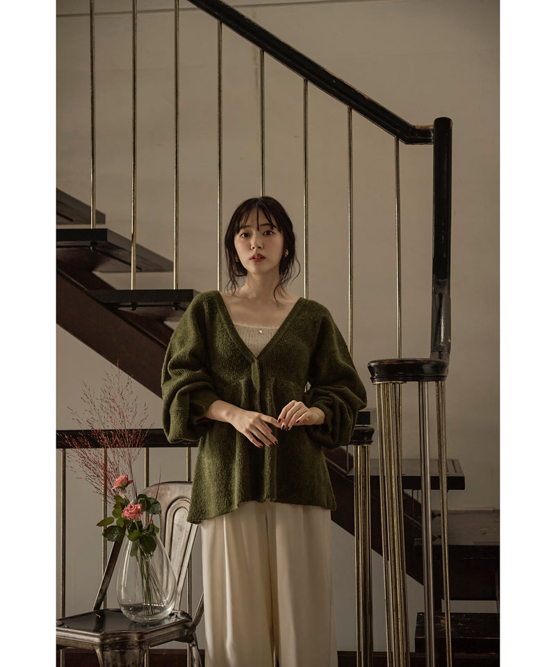 peplum design cardigan / ペプラムデザインカーディガン