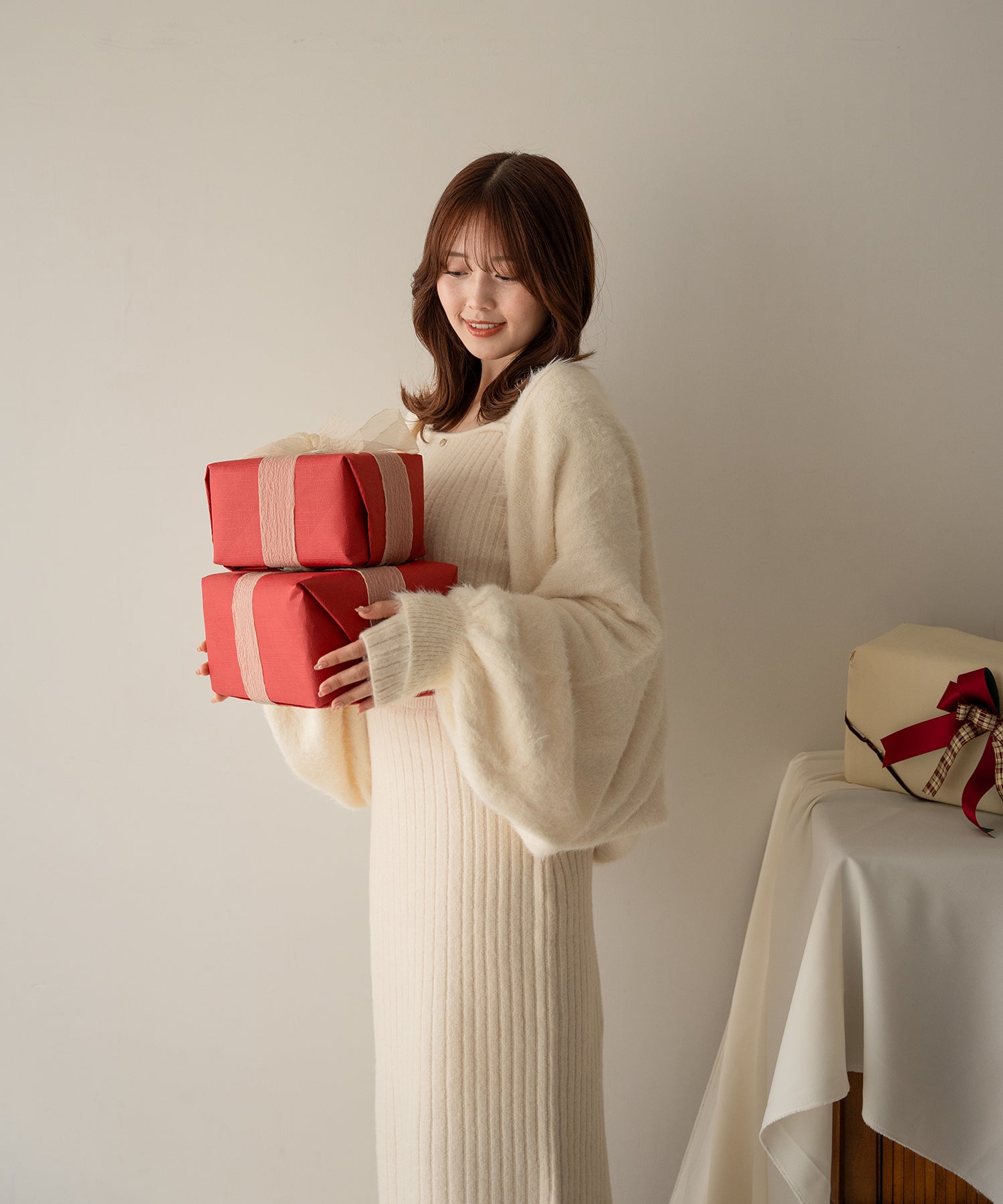 mideal knit set up - スカート