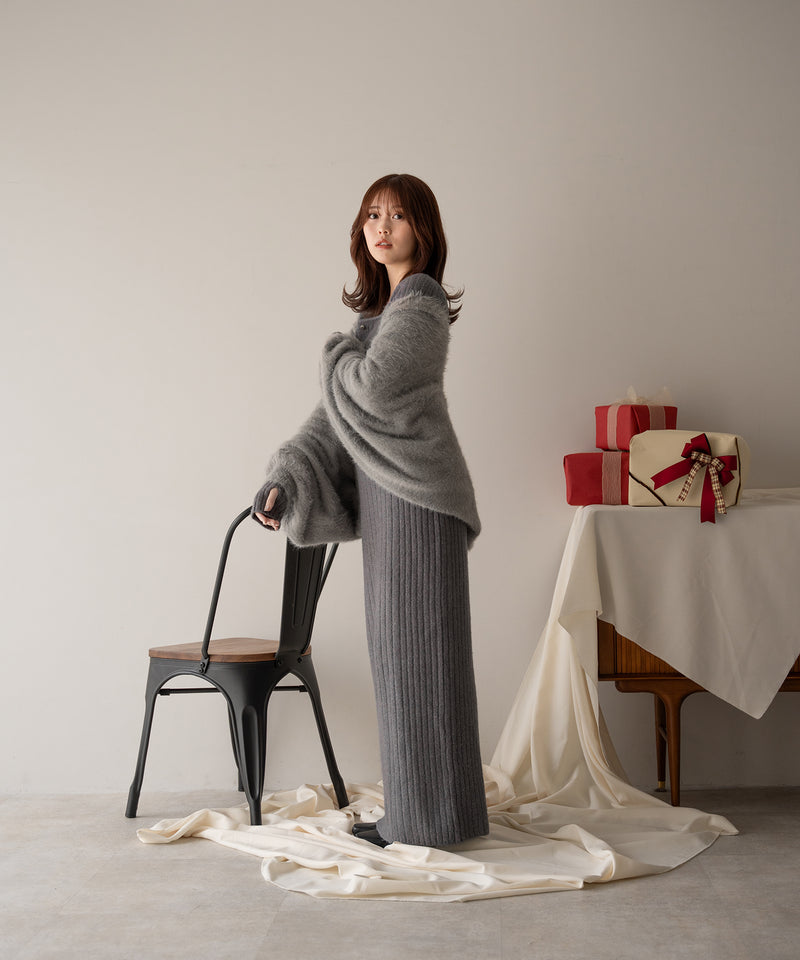 shaggy bolero × knit set up / シャギーボレロ × ニットセットアップ