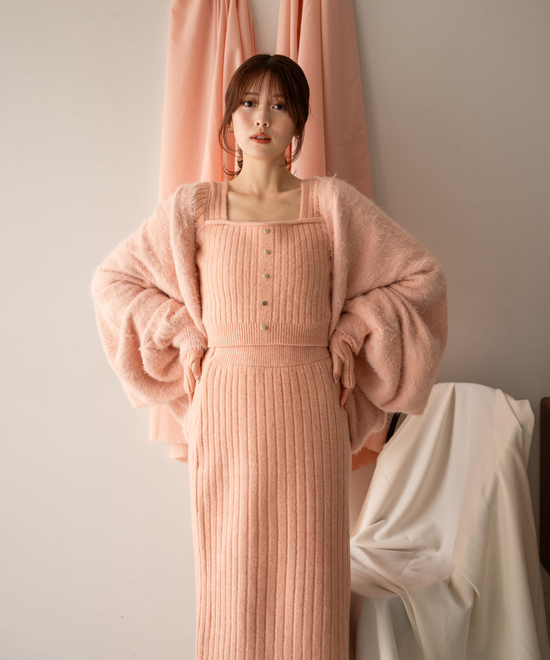 shaggy bolero × knit set up / シャギーボレロ × ニットセットアップ