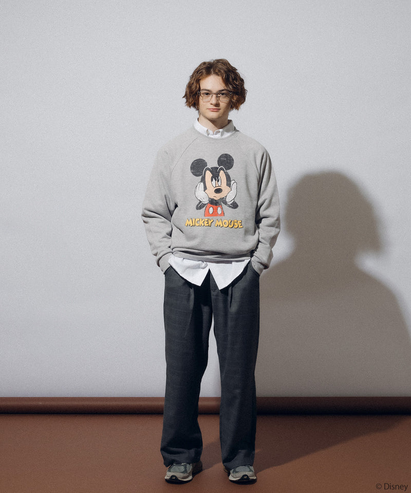 【DISNEY】 MICKEY / PRINT RAGLAN SWEAT SHIRT