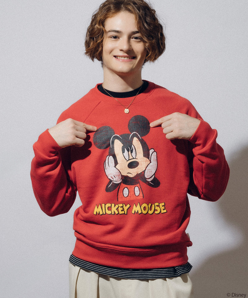 【DISNEY】 MICKEY / PRINT RAGLAN SWEAT SHIRT