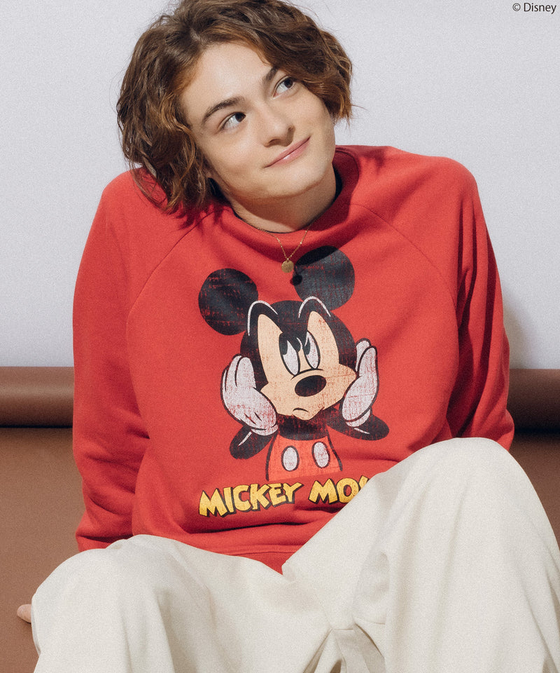 【DISNEY】 MICKEY / PRINT RAGLAN SWEAT SHIRT