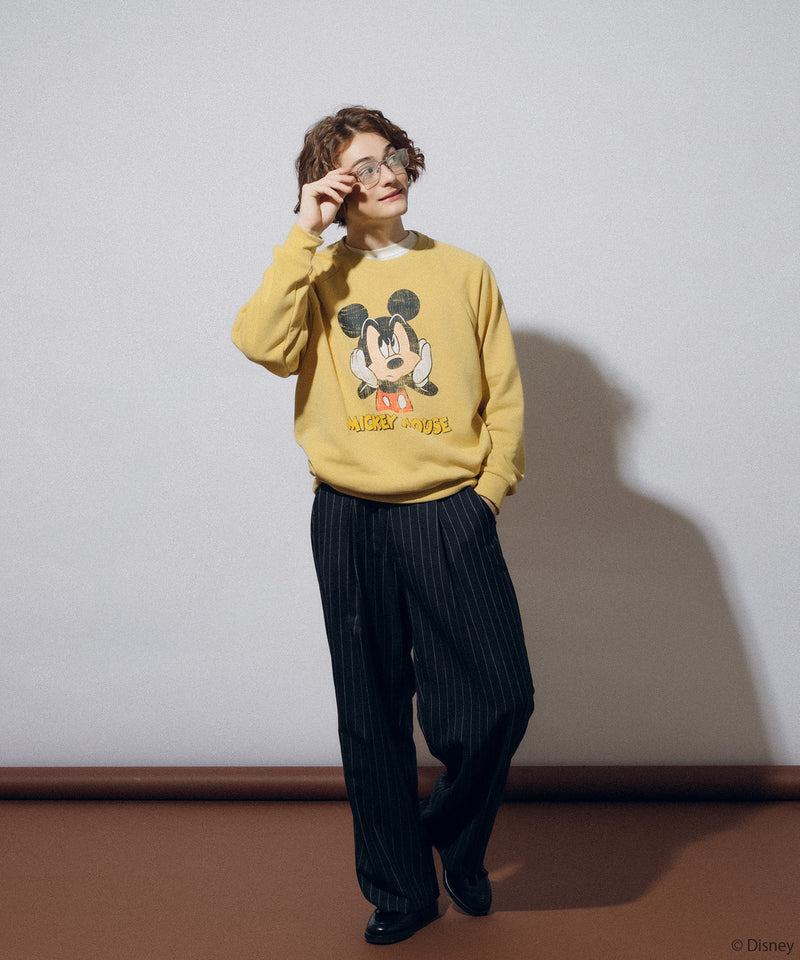 【DISNEY】 MICKEY / PRINT RAGLAN SWEAT SHIRT