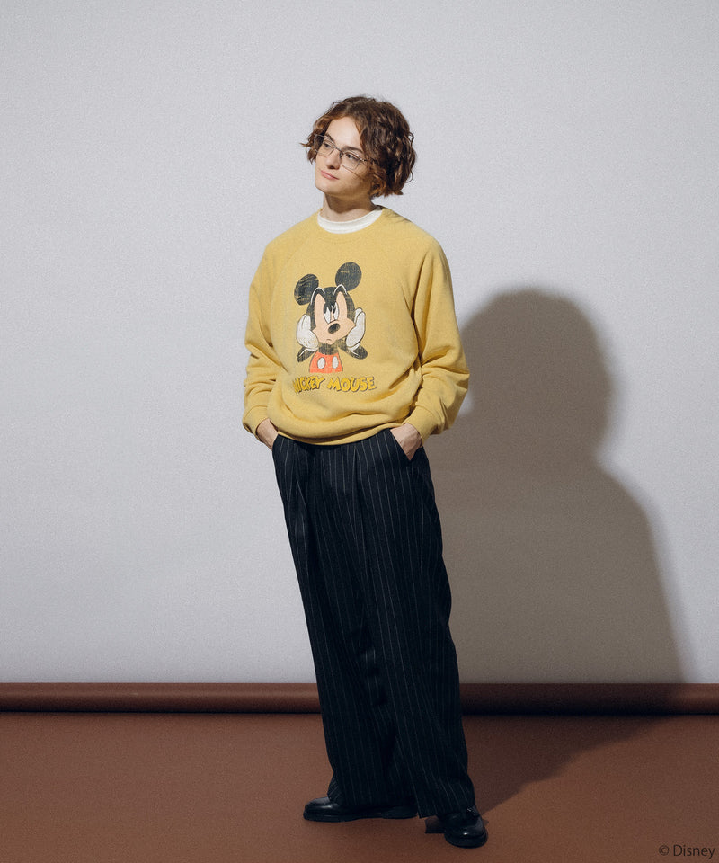 【DISNEY】 MICKEY / PRINT RAGLAN SWEAT SHIRT