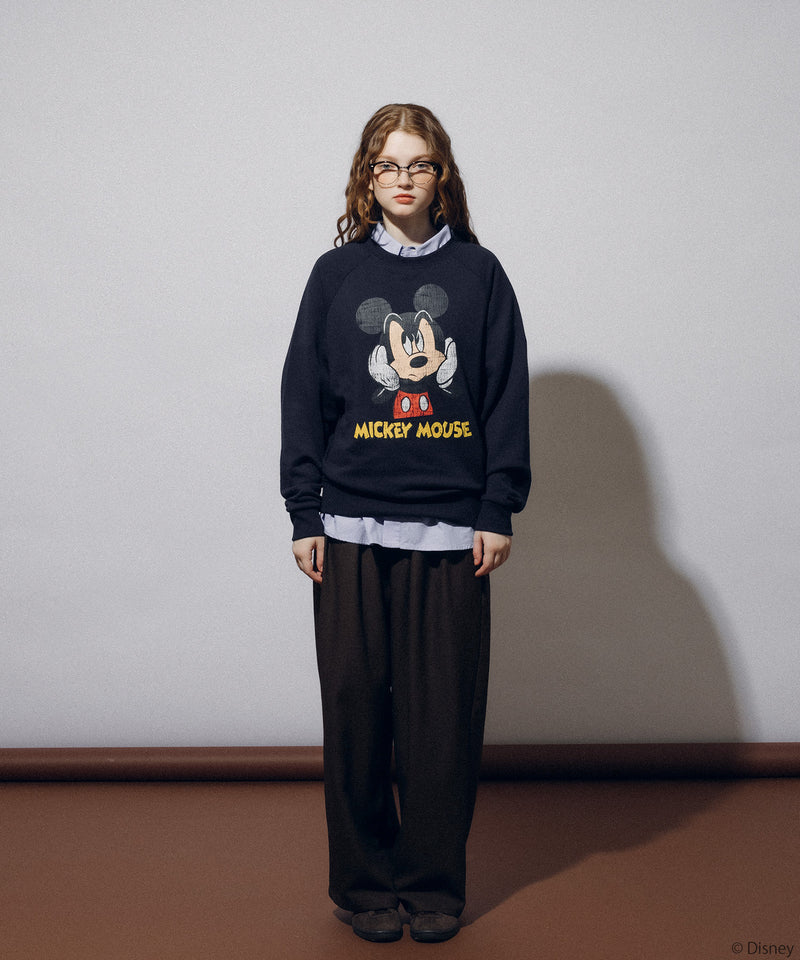 【DISNEY】 MICKEY / PRINT RAGLAN SWEAT SHIRT