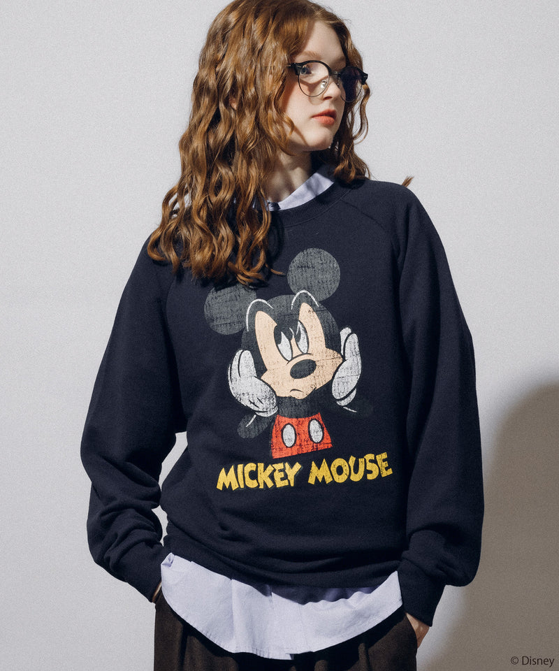 【DISNEY】 MICKEY / PRINT RAGLAN SWEAT SHIRT