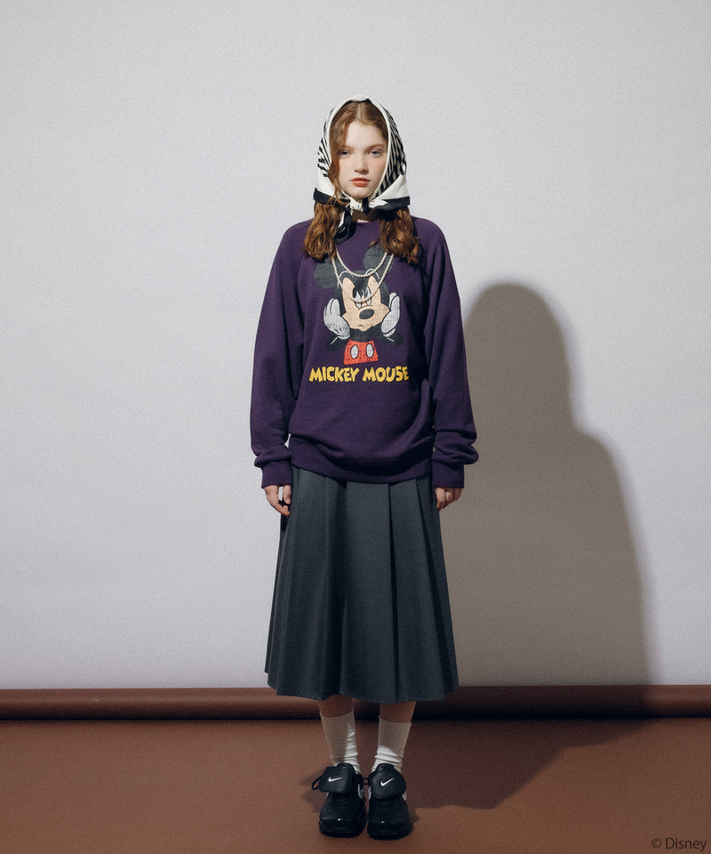 【DISNEY】 MICKEY / PRINT RAGLAN SWEAT SHIRT