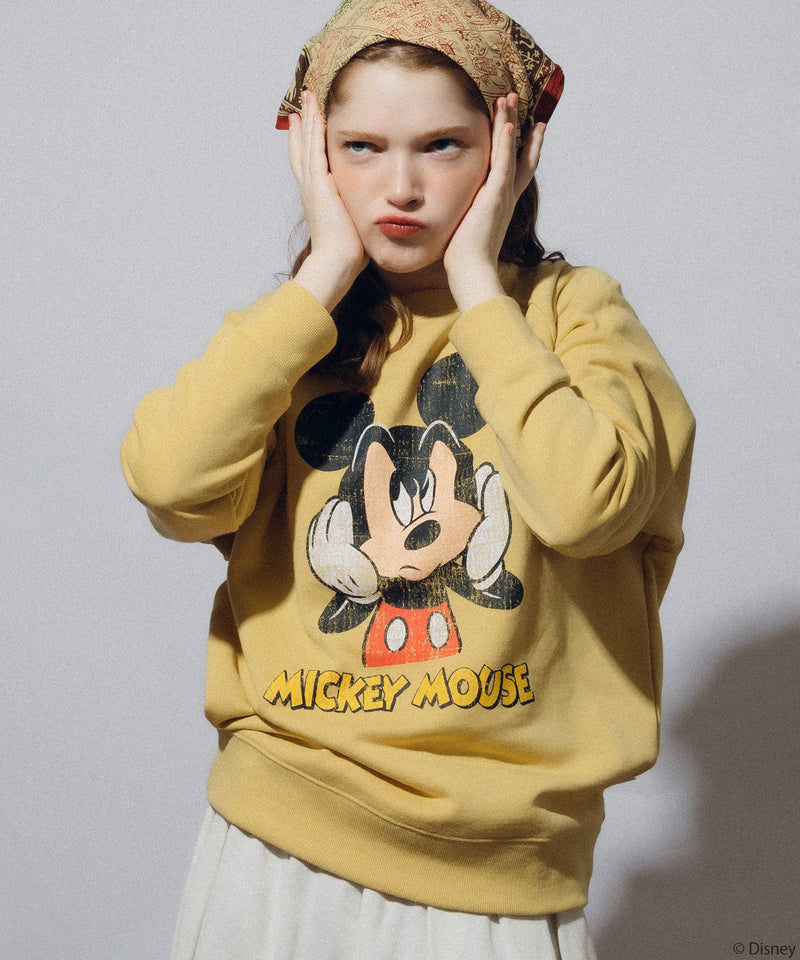 【DISNEY】 MICKEY / PRINT RAGLAN SWEAT SHIRT