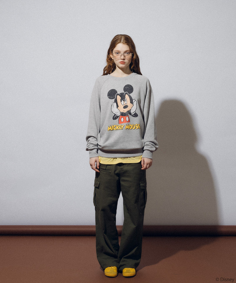 【DISNEY】 MICKEY / PRINT RAGLAN SWEAT SHIRT