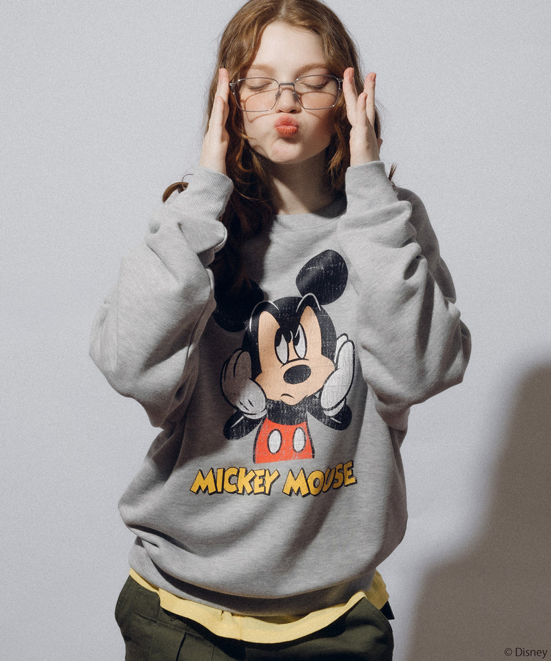 【DISNEY】 MICKEY / PRINT RAGLAN SWEAT SHIRT