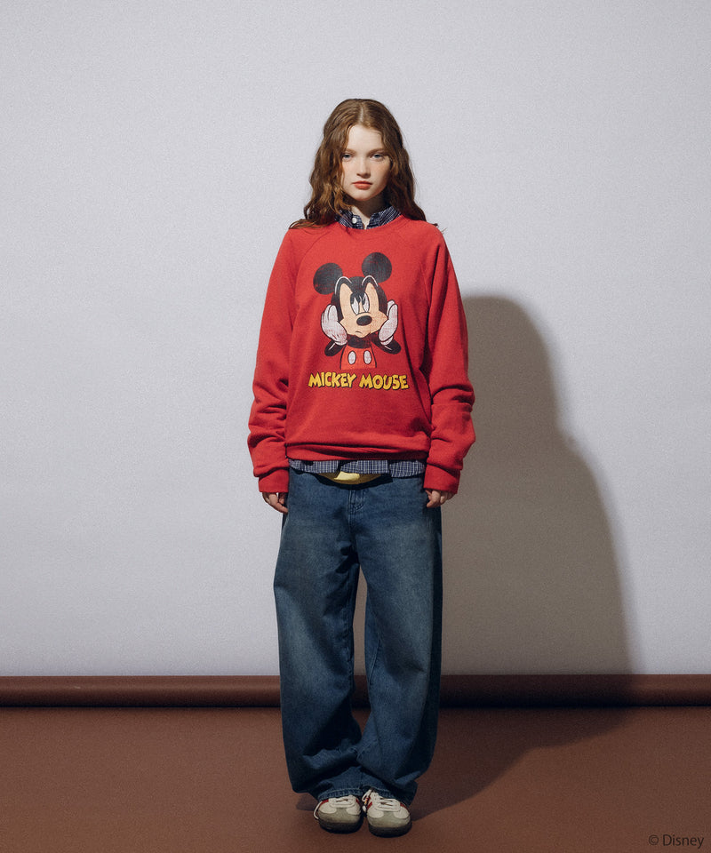 【DISNEY】 MICKEY / PRINT RAGLAN SWEAT SHIRT