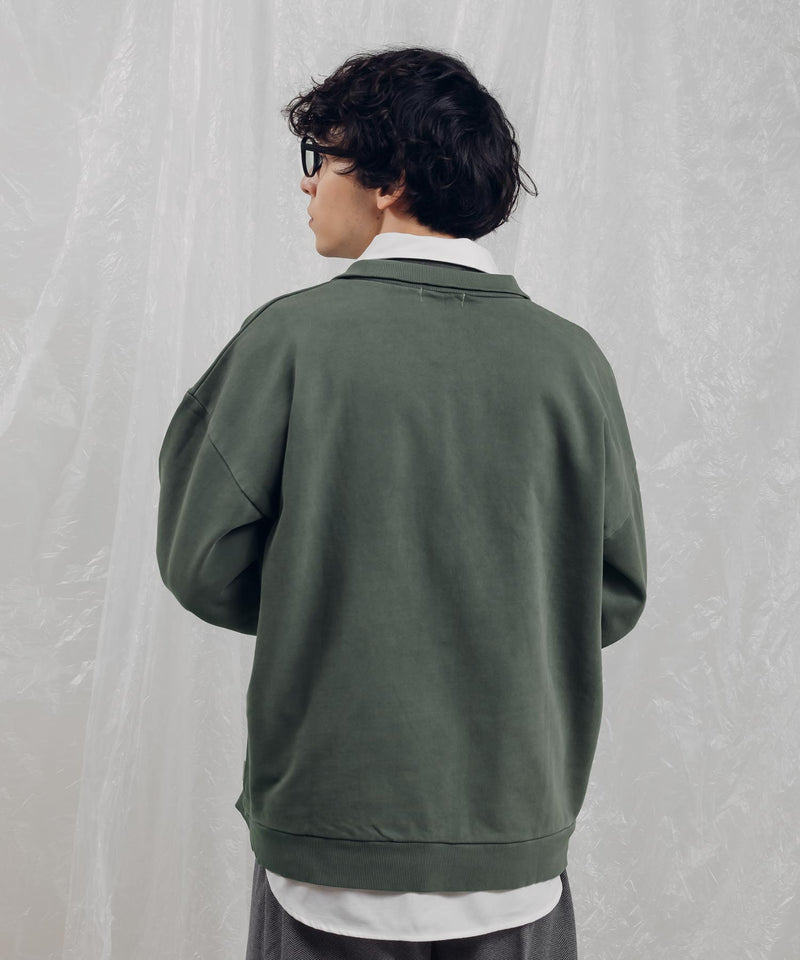 【一部予約商品】HALF ZIP PIGMENT SWEAT ※12月下旬予定