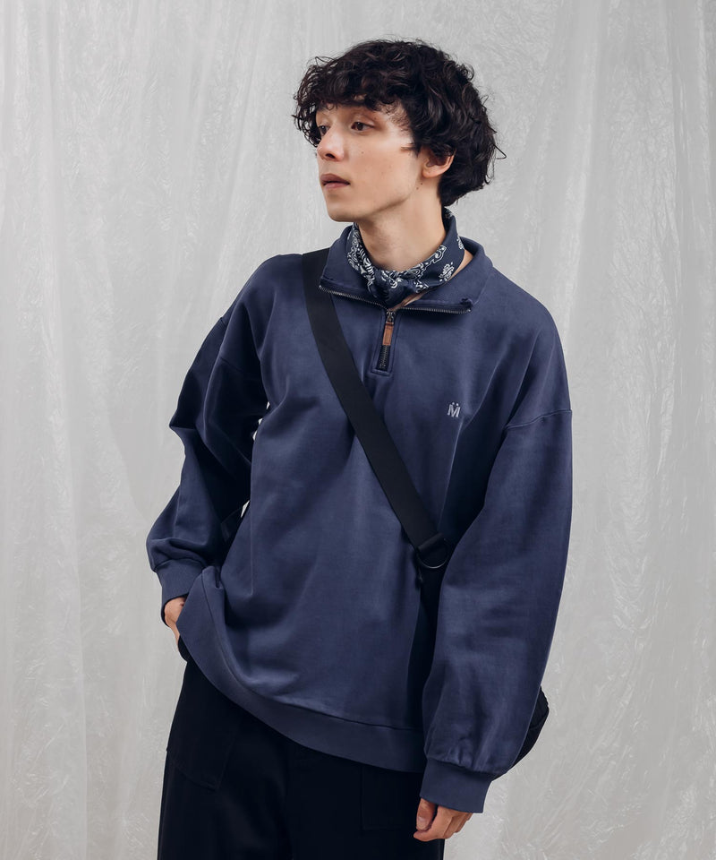 【一部予約商品】HALF ZIP PIGMENT SWEAT ※12月下旬予定