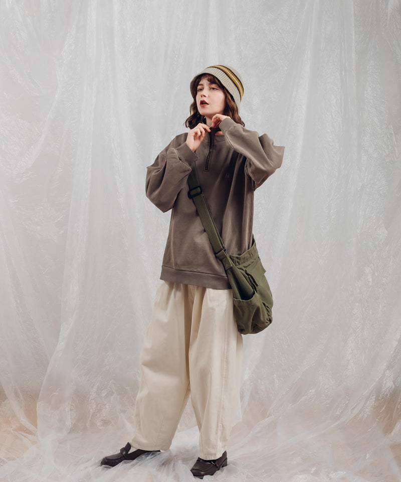 【一部予約商品】HALF ZIP PIGMENT SWEAT ※12月下旬予定