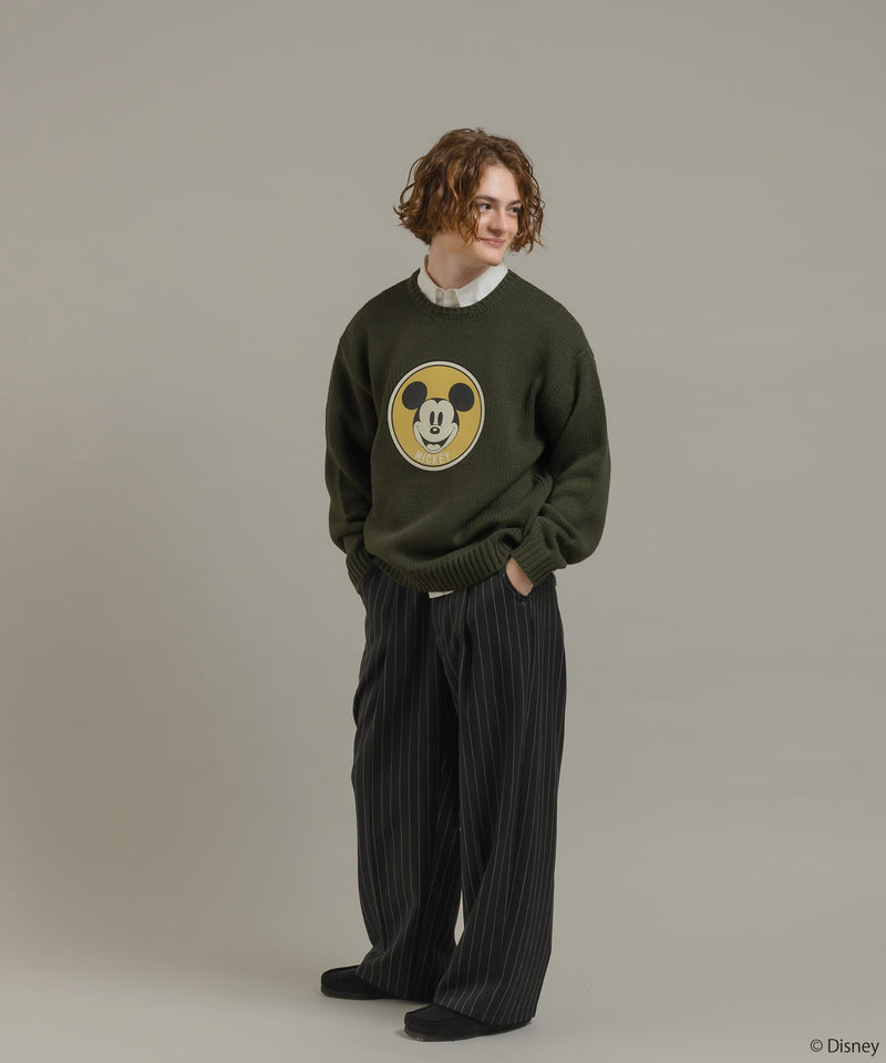 【DISNEY】MICKEY / PRINT KNIT PULLOVER