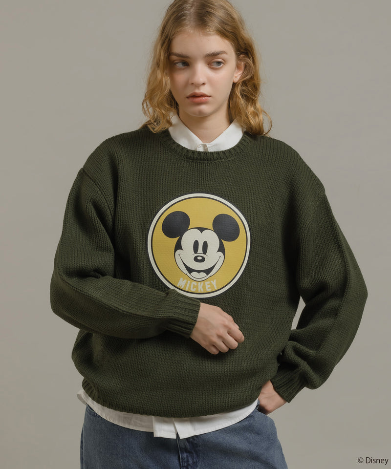 【DISNEY】MICKEY / PRINT KNIT PULLOVER