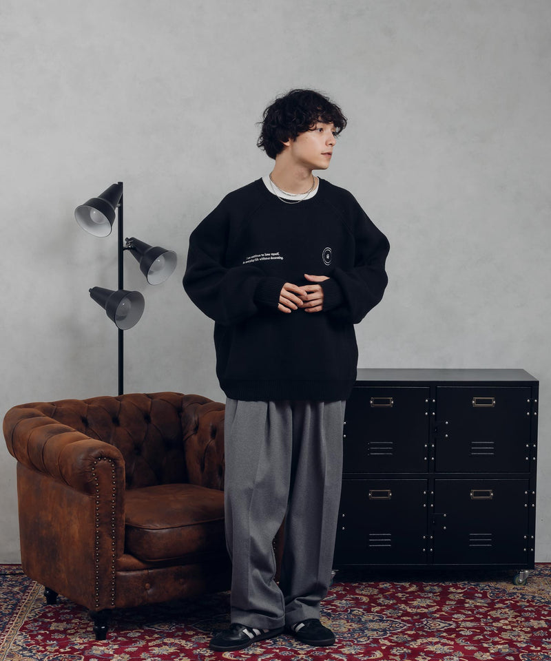 【予約商品】RAGLAN SLEEVE FINGER HOLE KNIT ※12月下旬予定