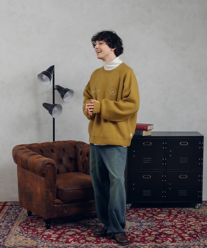【予約商品】RAGLAN SLEEVE FINGER HOLE KNIT ※12月下旬予定