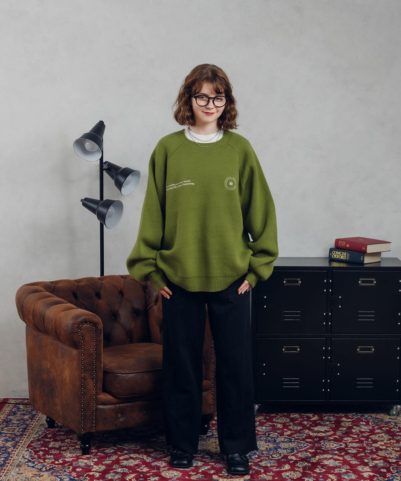 【予約商品】RAGLAN SLEEVE FINGER HOLE KNIT ※12月下旬予定