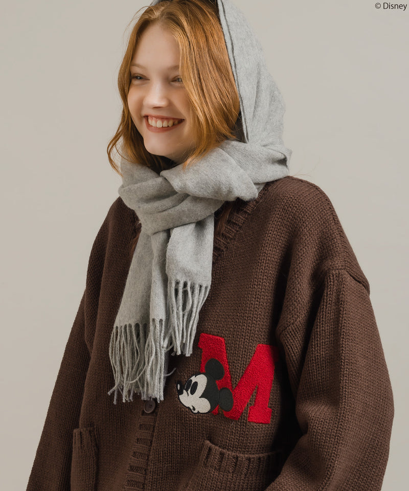 【DISNEY】MICKEY / LETTERED KNIT CARDIGAN