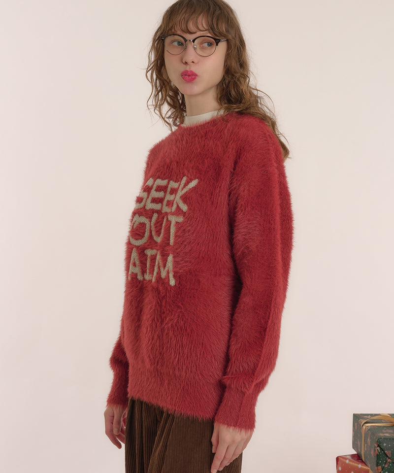 LOGO SHAGGY KNIT