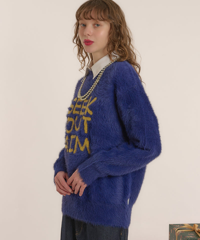 LOGO SHAGGY KNIT