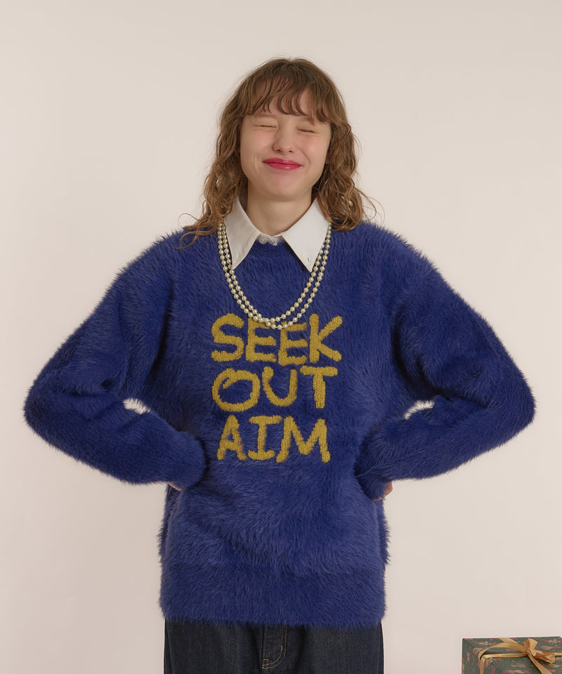 LOGO SHAGGY KNIT