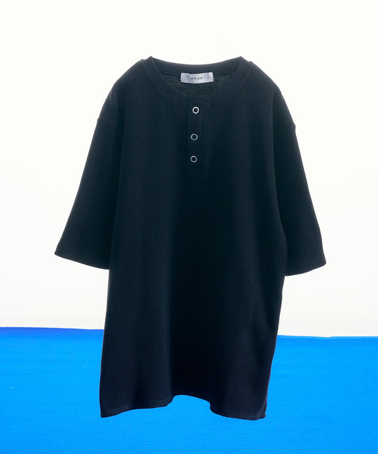 【selleglant｜セレグランテ】HENRY NECK THERMAL TSHIRT/ヘンリーネックサーマルTシャツ