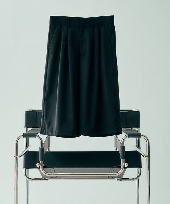 【selleglant｜セレグランテ】2-TUCK WIDE BAGGY HALF PANTS/2タックワイドバギーハーフパンツ