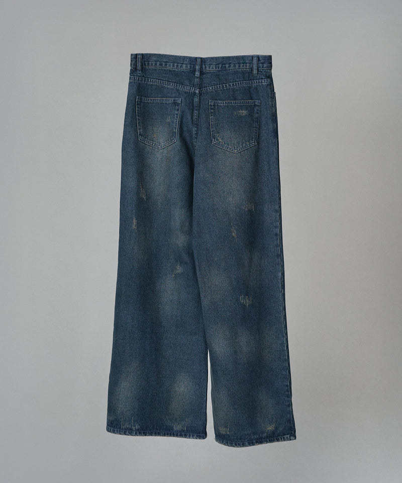 【selleglant｜セレグランテ】VINTAGE LIKE WIDE DENIM PANTS/ヴィンテージライクワイドデニムパンツ