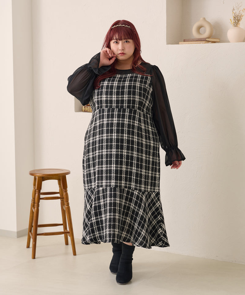 TWEED MERMAID SKIRT ONEPIECE/ツイードマーメイドスカートワンピース