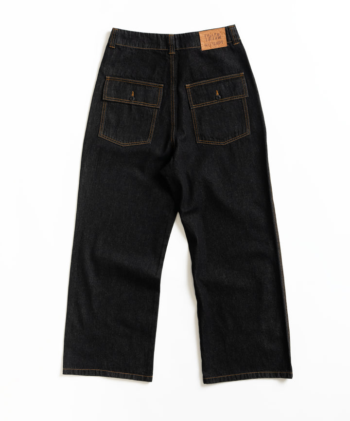 パンツ text wide pleated baker jeans テクスト Text 20SS Wide Pleated Baker Jeans