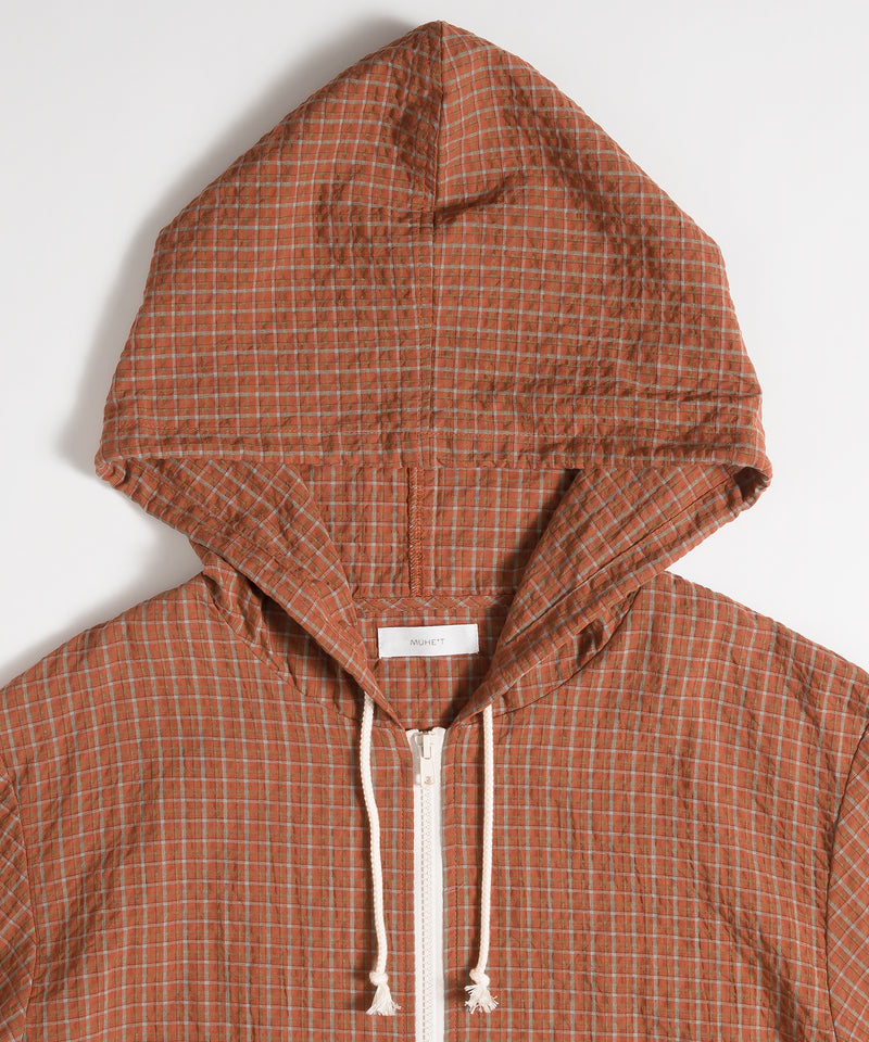 SHEERSUCKER ZIP HOODIE