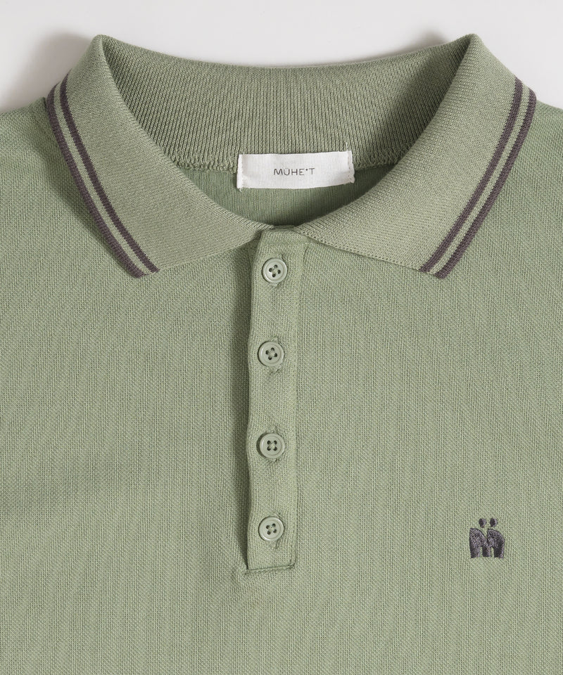 MOSS STITCH POLO SHIRT