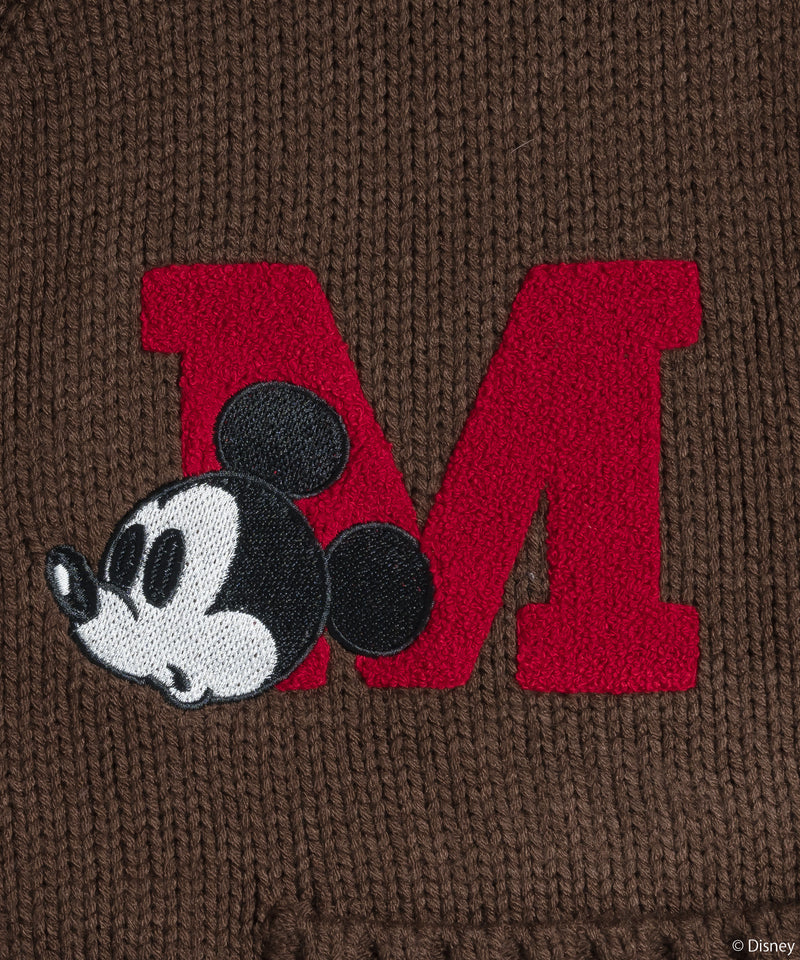 【DISNEY】MICKEY / LETTERED KNIT CARDIGAN