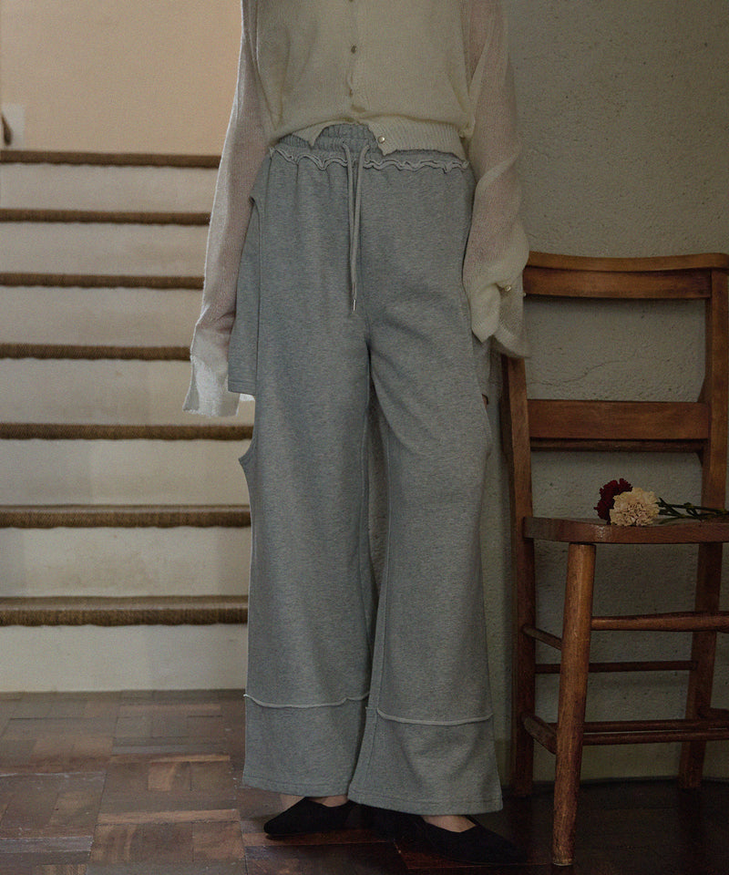 cut out design  sweatshirt pants / カットアウトデザインスウェットパンツ