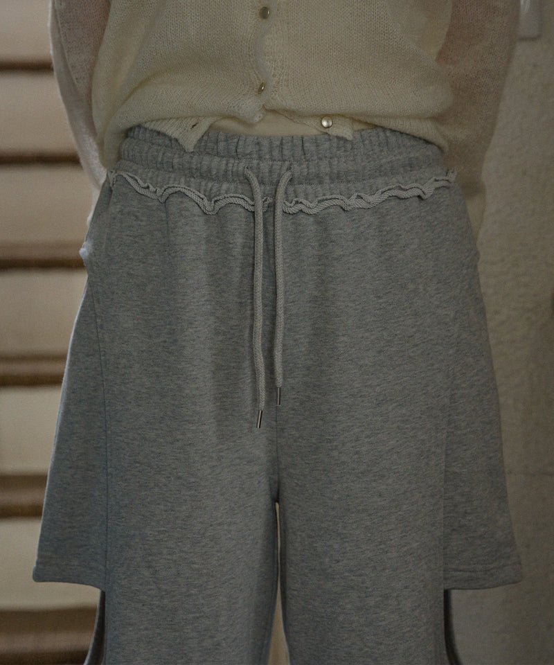 cut out design  sweatshirt pants / カットアウトデザインスウェットパンツ