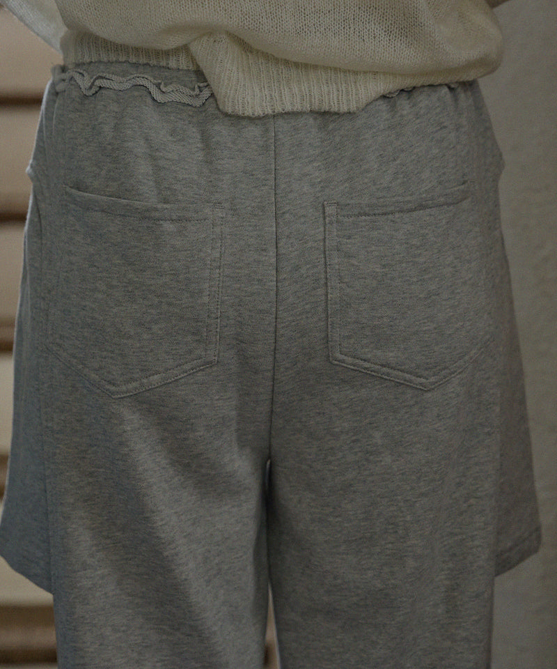 cut out design  sweatshirt pants / カットアウトデザインスウェットパンツ