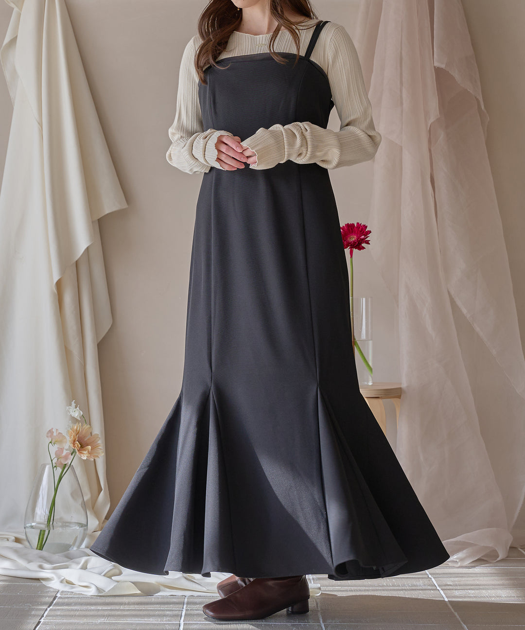long sleeve rib knit / ロングスリーブリブニット – favclo.