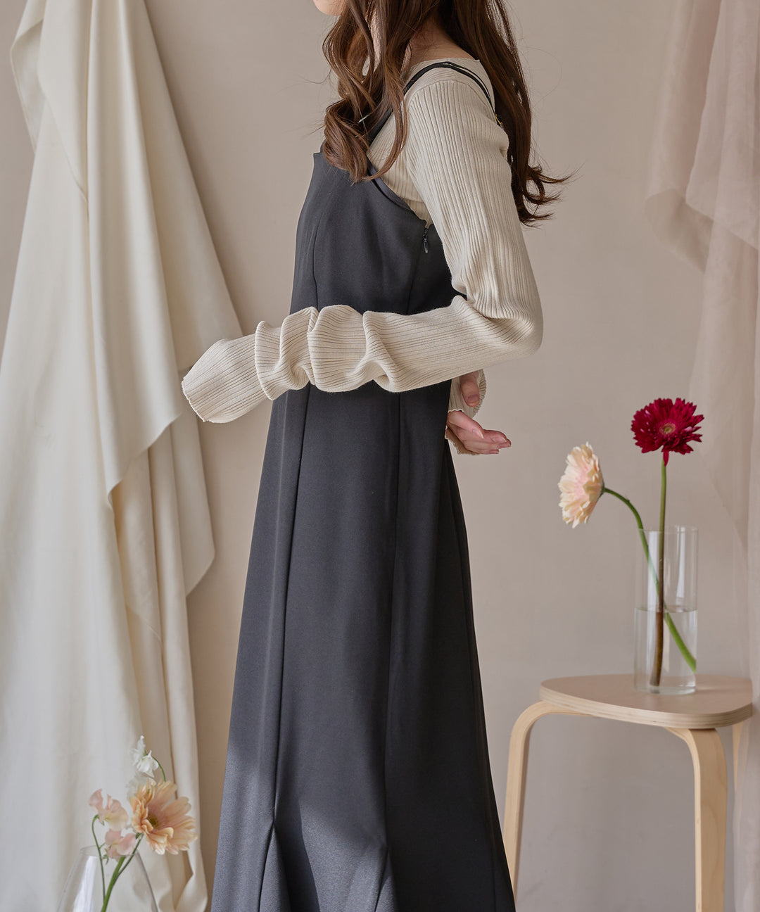 long sleeve rib knit / ロングスリーブリブニット – favclo.