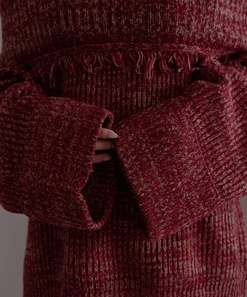 mix color offshoulder knit / ミックスカラーオフショルニット