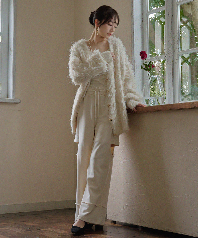 cut out design  sweatshirt pants / カットアウトデザインスウェットパンツ