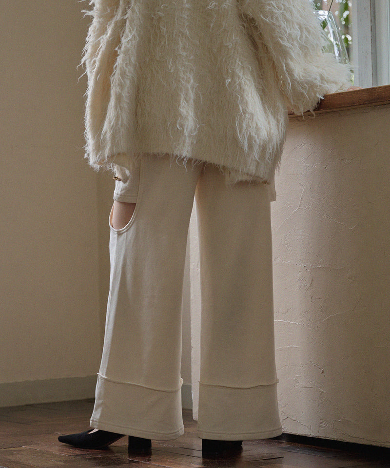 cut out design  sweatshirt pants / カットアウトデザインスウェットパンツ