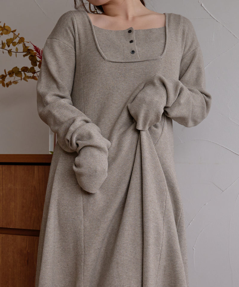 【予約商品】lady knit onepiece / レディーニットワンピース