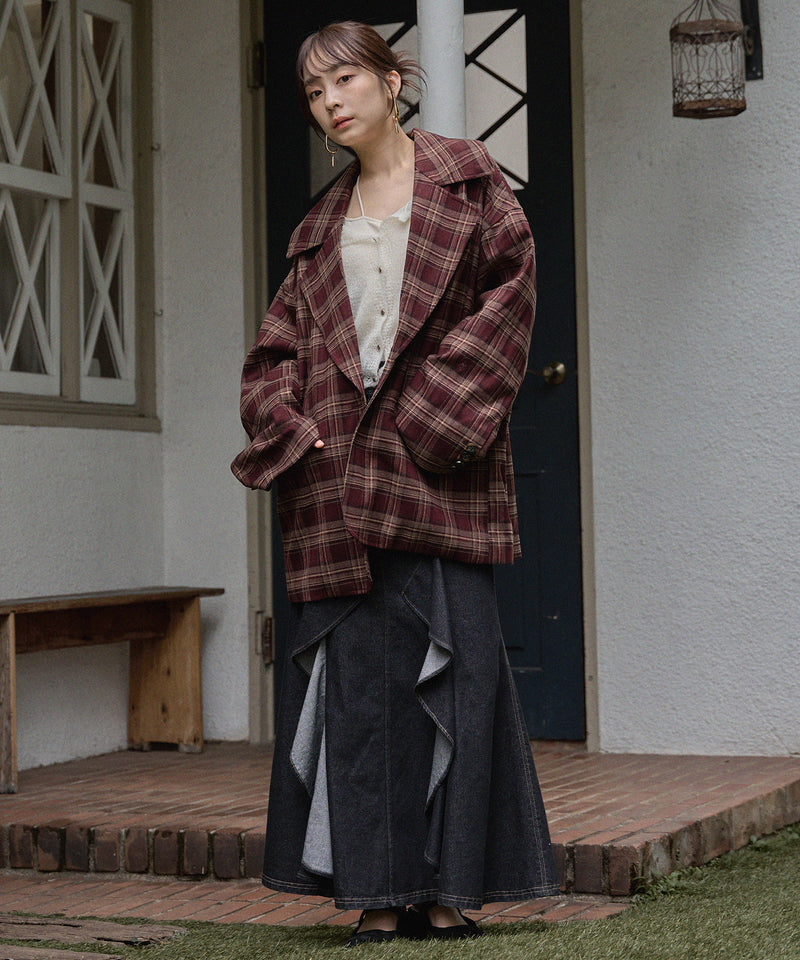 check over jacket / チェックオーバージャケット
