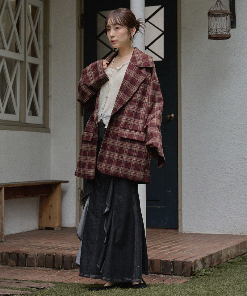 check over jacket / チェックオーバージャケット