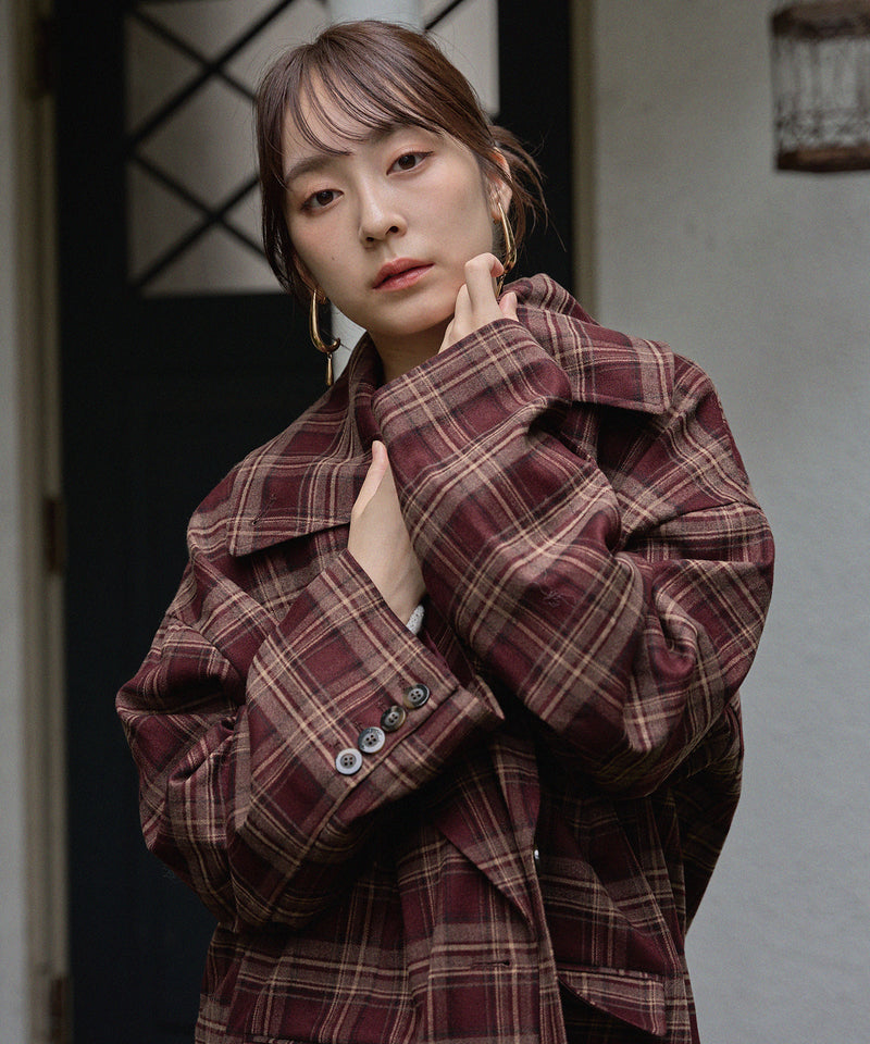 check over jacket / チェックオーバージャケット