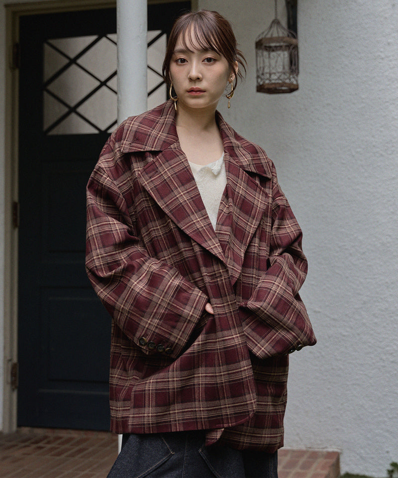 check over jacket / チェックオーバージャケット