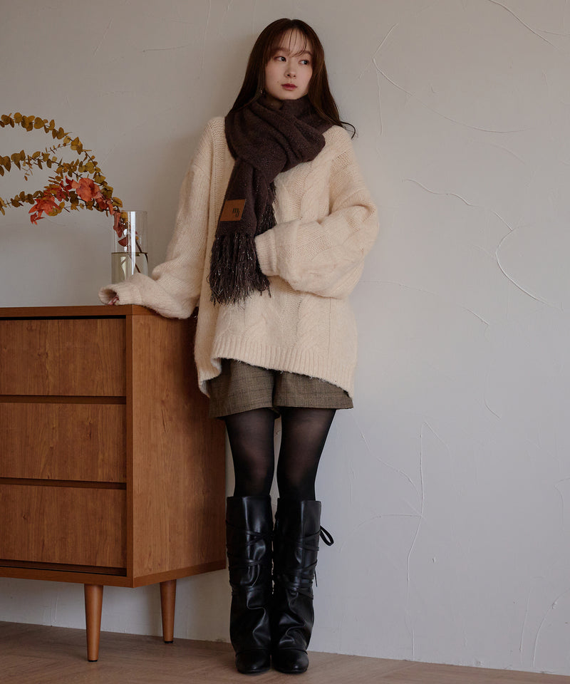 【予約商品】original glitter shaggy muffler / オリジナルグリッターシャギーマフラー